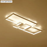 Contemporary Acrylic Led Flush Ceiling Light - 33.5’/41’ Wide Flushmount Lighting In