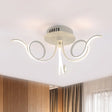 Contemporary Acrylic Octopus Flush Mount Light Fixture – 3/6/8 Led Lights For Living Room Ceiling