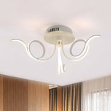 Contemporary Acrylic Octopus Flush Mount Light Fixture – 3/6/8 Led Lights For Living Room Ceiling