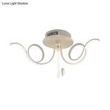 Contemporary Acrylic Octopus Flush Mount Light Fixture – 3/6/8 Led Lights For Living Room Ceiling
