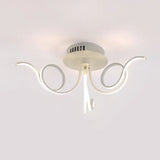 Contemporary Acrylic Octopus Flush Mount Light Fixture 3/6/8 Led Lights For Living Room Ceiling In