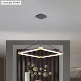 Contemporary Acrylic Pyramid Pendant Chandelier - 18’/23.5’ Wide White/Coffee Led Hanging Lamp