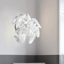 Contemporary Acrylic Single Head Wall Mount Sconce Light Fixture For Restaurants - Clear