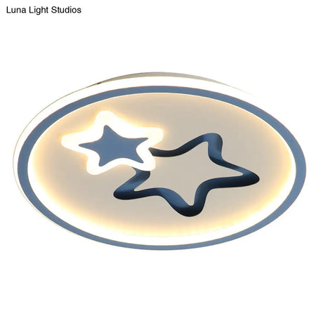 Contemporary Acrylic Star Flush Ceiling Light For Bedrooms