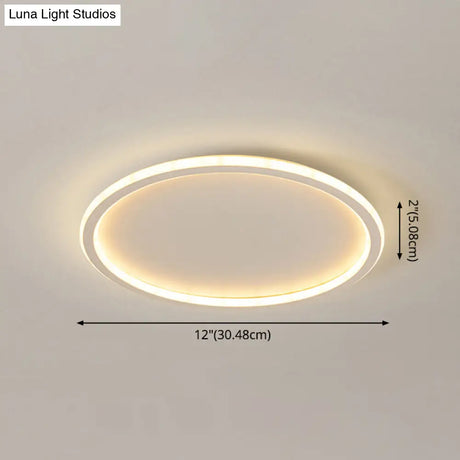 Contemporary Aluminum Flushmount Lights - Stylish Ceiling Fixture For Living Room