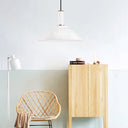 Contemporary Aluminum Hanging Light - Wide Bowl Pendant (11’/14’) Ideal For Gallery Or Factory