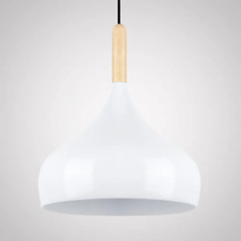 Contemporary Aluminum Pendant Light With Onion Shade – Ideal For Balcony Or Hallway 9.5/12/14