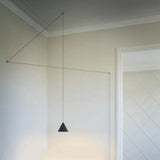 Contemporary Black Cone Metal Pendant Light For Dining Room With Adjustable Cord