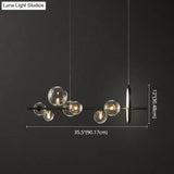 Contemporary Black Glass Pendant Lighting For Dining Table - Island Ceiling Light