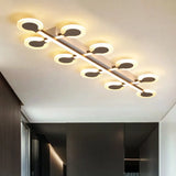 Contemporary Brown Acrylic Flush Mount Ceiling Lamp With Warm/White Light - 8/10/12 Bulbs