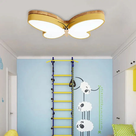 Contemporary Butterfly Acrylic Led Ceiling Light For Living Room - Flush Mount Design Yellow / 19.5’