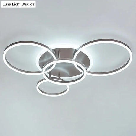Contemporary Circle Flush Mount Ceiling Light For Living Room