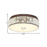 Contemporary Clear Crystal Led Flush Mount Ceiling Lamp - 19.5/23.5 Wide