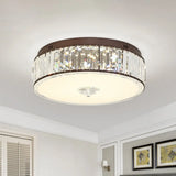 Contemporary Clear Crystal Led Flush Mount Ceiling Lamp - 19.5’/23.5’ Wide / 19.5’