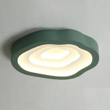 Contemporary Cloud Led Flushmount Ceiling Light Fixture In Black/Yellow/Blue - Warm/White Options