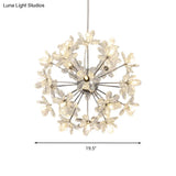Contemporary Crystal Starburst Ceiling Light Fixture - Chrome/Gold Chandelier Pendant Multi-Head