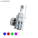 Contemporary Crystal Wall Lamp With Bottle Shape In Multi Color Light Ideal For Bars And Cafes