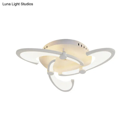 Contemporary Floral Led Ceiling Light Fixture In Warm/White/Natural With 3/6/9 Lights