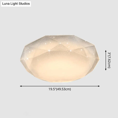 Contemporary Geometric Flush Mount Acrylic Ceiling Light For Bedroom