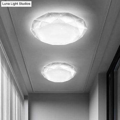 Contemporary Geometric Flush Mount Acrylic Ceiling Light For Bedroom