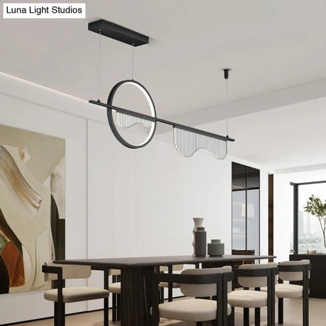 Contemporary Geometric Led Pendant Light For Dining Room Island