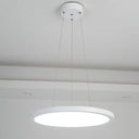 Contemporary Led Acrylic Chandelier Pendant Light For Office – White / 16’’