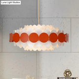 Contemporary Led Acrylic Oval Chandelier - Wide Black/Blue/Red Pendant Lamp