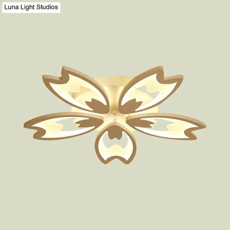 Contemporary Led Ceiling Light With Acrylic Buds - Warm/White/Natural Options 3/5/9 - Head Flush