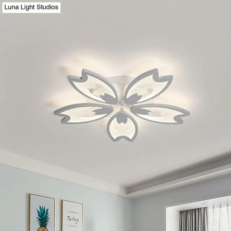 Contemporary Led Ceiling Light With Acrylic Buds - Warm/White/Natural Options 3/5/9 - Head Flush