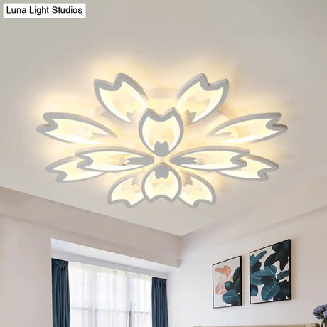 Contemporary Led Ceiling Light With Acrylic Buds - Warm/White/Natural Options 3/5/9 - Head Flush