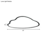 Contemporary Led Cloud Acrylic Flush Light For Bedroom Ceiling Mounted