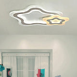 Contemporary Led Flush Ceiling Light: Slim Panel Lamp For Living Room In White Acrylic / A
