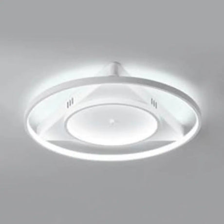 Contemporary Led Flush Mount Ceiling Light With Acrylic Shade - Warm/White White /