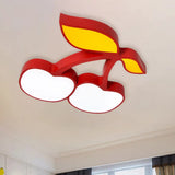 Contemporary Led Flush Mount Light Fixture With Acrylic Shade - White Grape/Banana/Apple Theme / G