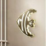Contemporary Led Stainless-Steel Wall Sconce With Crystal Shade In Warm/White Light For Corridors /