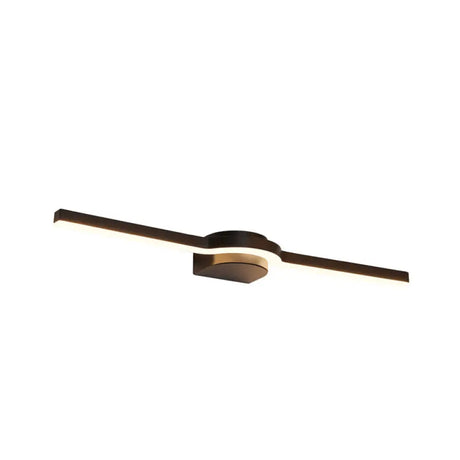 Contemporary Led Vanity Light In Black And White/Warm - 16/23.5 Slim Line Acrylic Wall Sconce
