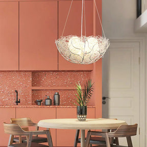 Contemporary Metal Chandelier Lighting With Glass Ball Shade - 2 Lights Silver Finish 16’/19.5’