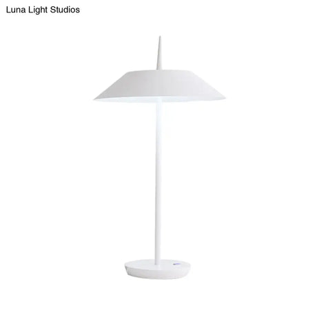 Contemporary Metal Led Cone Table Lamp - Black/White/Gold Ideal For Living Room