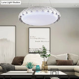 Contemporary Metal Led Fish Scale Pendant Lamp Kit – White/Gold Warm/White/Natural Light