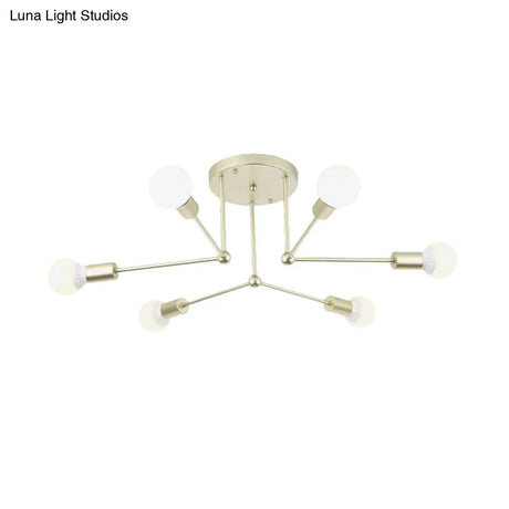 Contemporary Metal Linear Semi-Flush Ceiling Light – Ideal For Kid’s Bedroom And Living Room