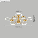 Contemporary Radial Chandelier Pendant Lighting For Living Room