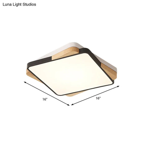 Contemporary Rectangular Acrylic Lighting Fixture - Flush Mount Ceiling Lights For Living Room