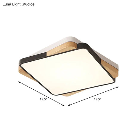 Contemporary Rectangular Acrylic Lighting Fixture - Flush Mount Ceiling Lights For Living Room