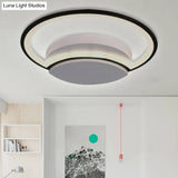 Contemporary Round Acrylic Flush Mount Ceiling Light For Living Room Décor