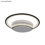 Contemporary Round Acrylic Flush Mount Ceiling Light For Living Room Décor