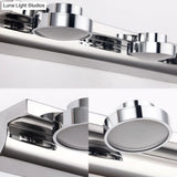 Contemporary Round Wall Lamp - Stainless Steel With 2/3 Lights And Warm/White Light Silver Finish