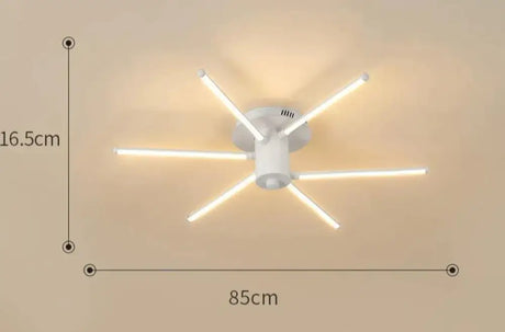 Contemporary Simple Creative Living Room Led Revolving Fireworks Ceiling White 6 Stepless