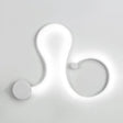 Contemporary Twist Led Wall Sconce - Black/White Warm/White Lighting White / Warm B