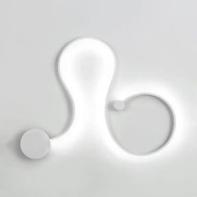 Contemporary Twist Led Wall Sconce - Black/White Warm/White Lighting White / Warm B