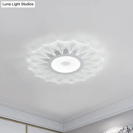 Contemporary Ultra Thin Led Flush Mount Ceiling Light Fixture For Bedroom - Clear Acrylic